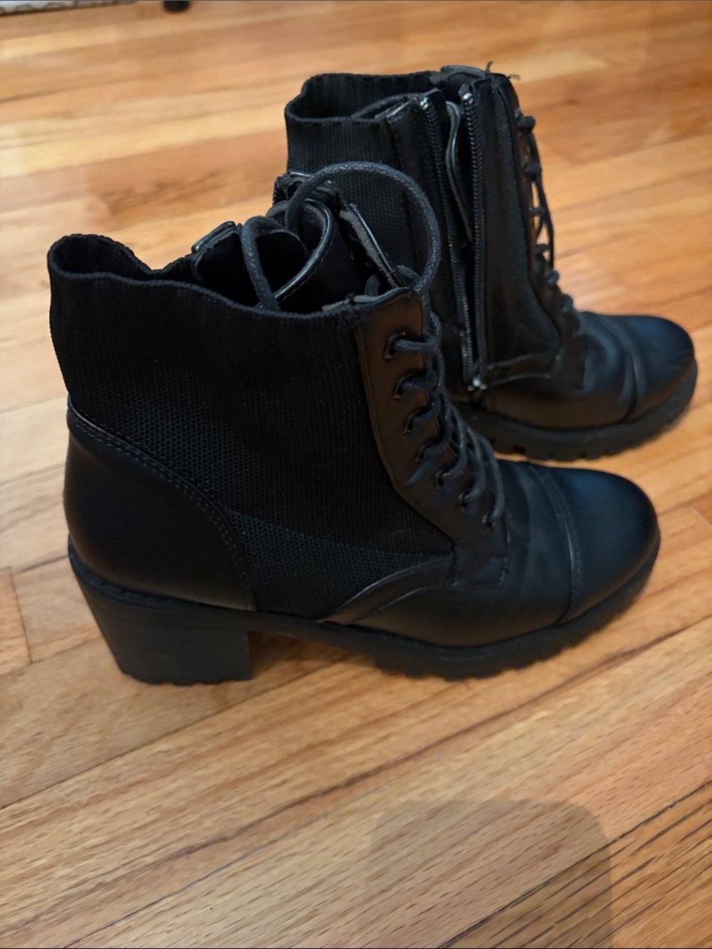 Women’s Mudd Black Lace-Up Ankle Boots